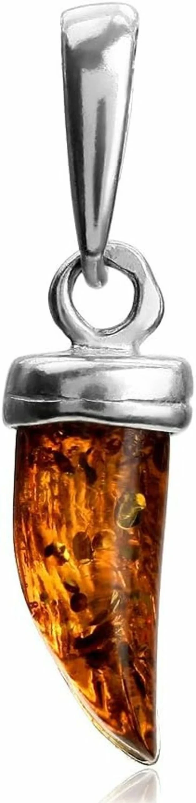 "Ian & Valeri Co. Genuine Amber Sterling Silver Pendant Necklace - Handcrafted Jewelry"