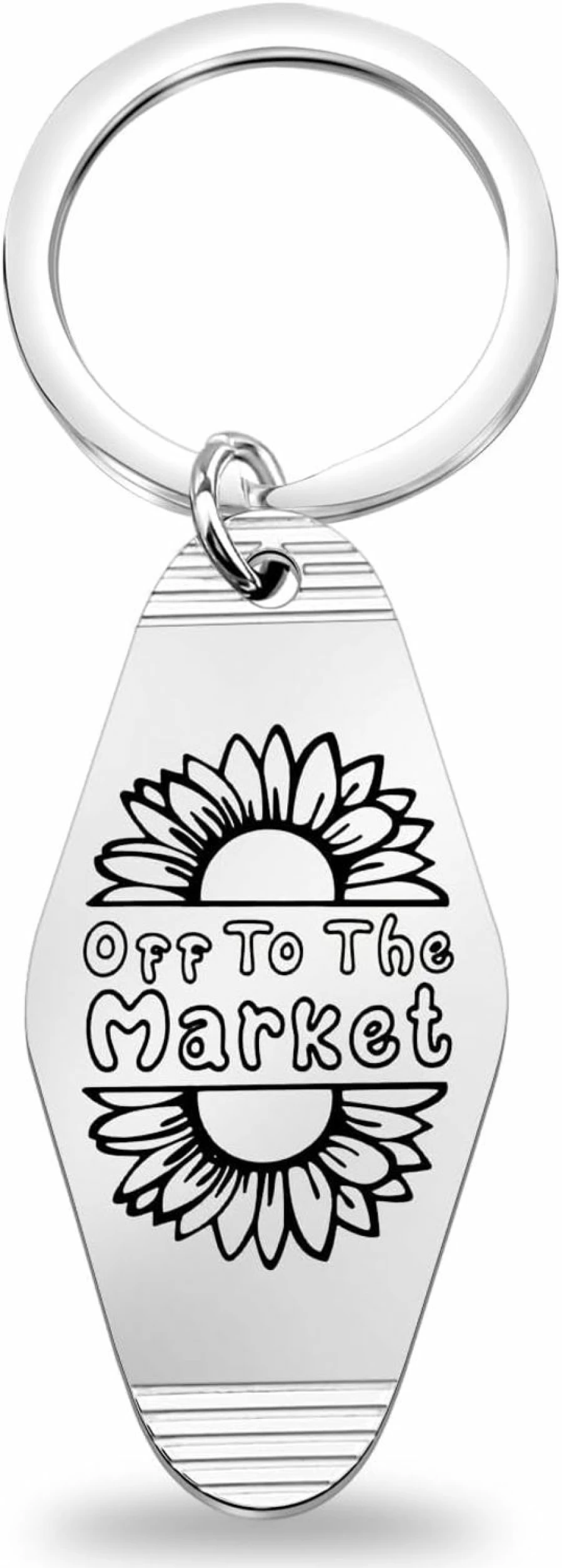 "KUIYAI Sunflower Market Keychain - Unique Gift for Flower Lovers, Farmers Market, Flea Market & Hotel Souvenirs"
