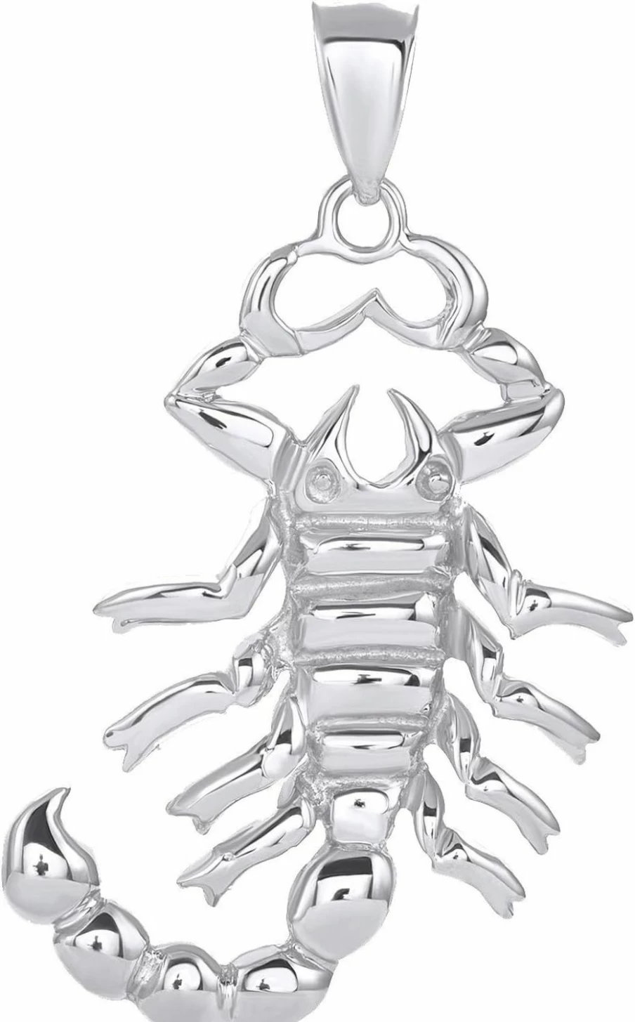 CaliRoseJewelry Sterling Silver Scorpio Zodiac Scorpion Pendant Necklace for Men and Women