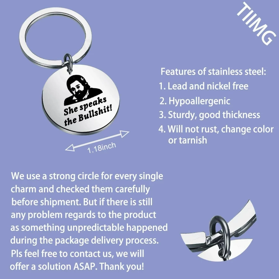 "TIIMG Horror Movie Keychain - TV Show Themed Gift for Comedy & Horror Fans"