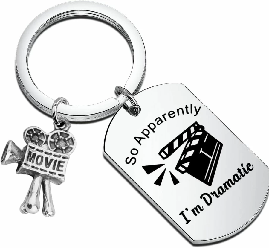 TIIMG Funny Actor Actress Keychain - Theater & Film Director Gift, Movie Filmmaker Present, Acting Enthusiast Accessory