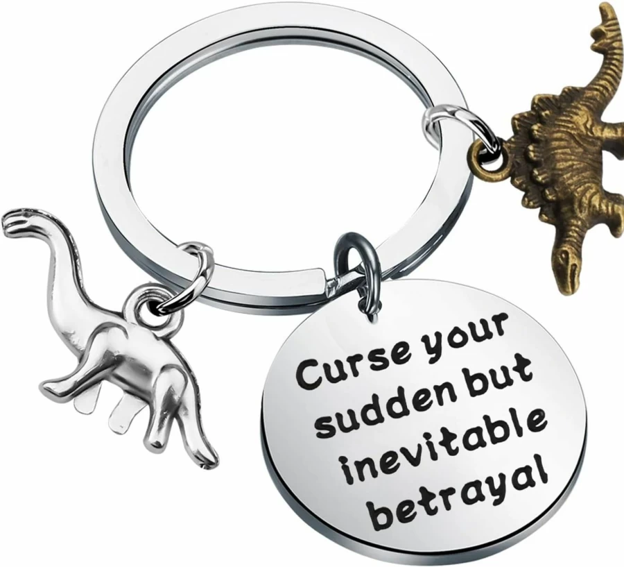 Bobauna Dinosaur Keychain - Betrayal Inspired Gift for Dinosaur Lovers, Travel Charm with Dino Design