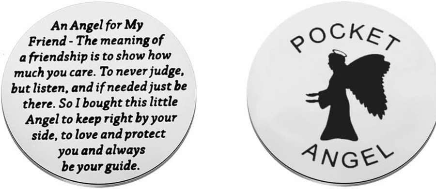 TIIMG Guardian Angel Coin - Inspirational Protection Gift for Best Friend, Family, Loved Ones