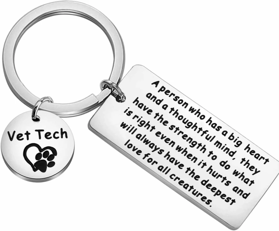CYTING Vet Tech Keychain - Veterinarian Appreciation Gift, Animal Medicine Jewelry for Vet Professionals