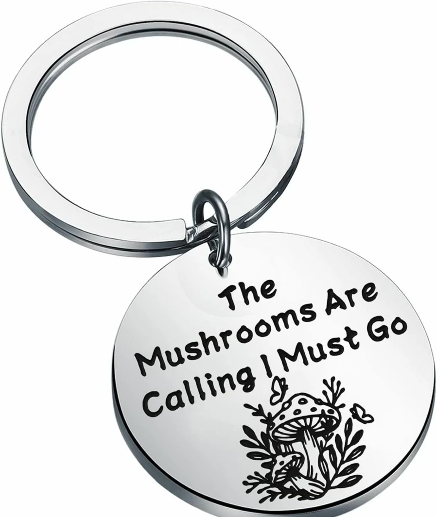 TIIMG Mushroom Keychain - Unique Mycology Enthusiast Gift, Mushroom Foraging Present, Perfect for Mushroom Lovers, Fungi-Themed Accessory