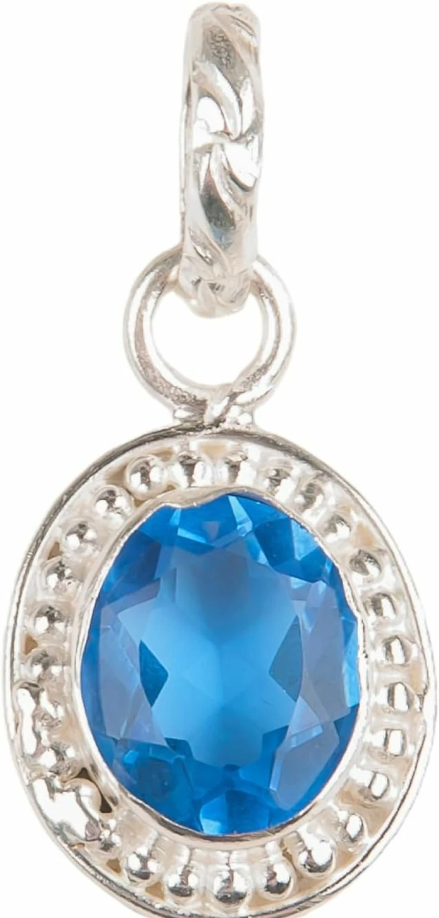 SHNAYA JEWELS Vintage Tanzanite Sterling Silver Pendant - Handmade 925 Silver Unisex Jewelry for Engagement, Mother's Day Gift, Elegant Designer Gemstone Necklace (1.20")