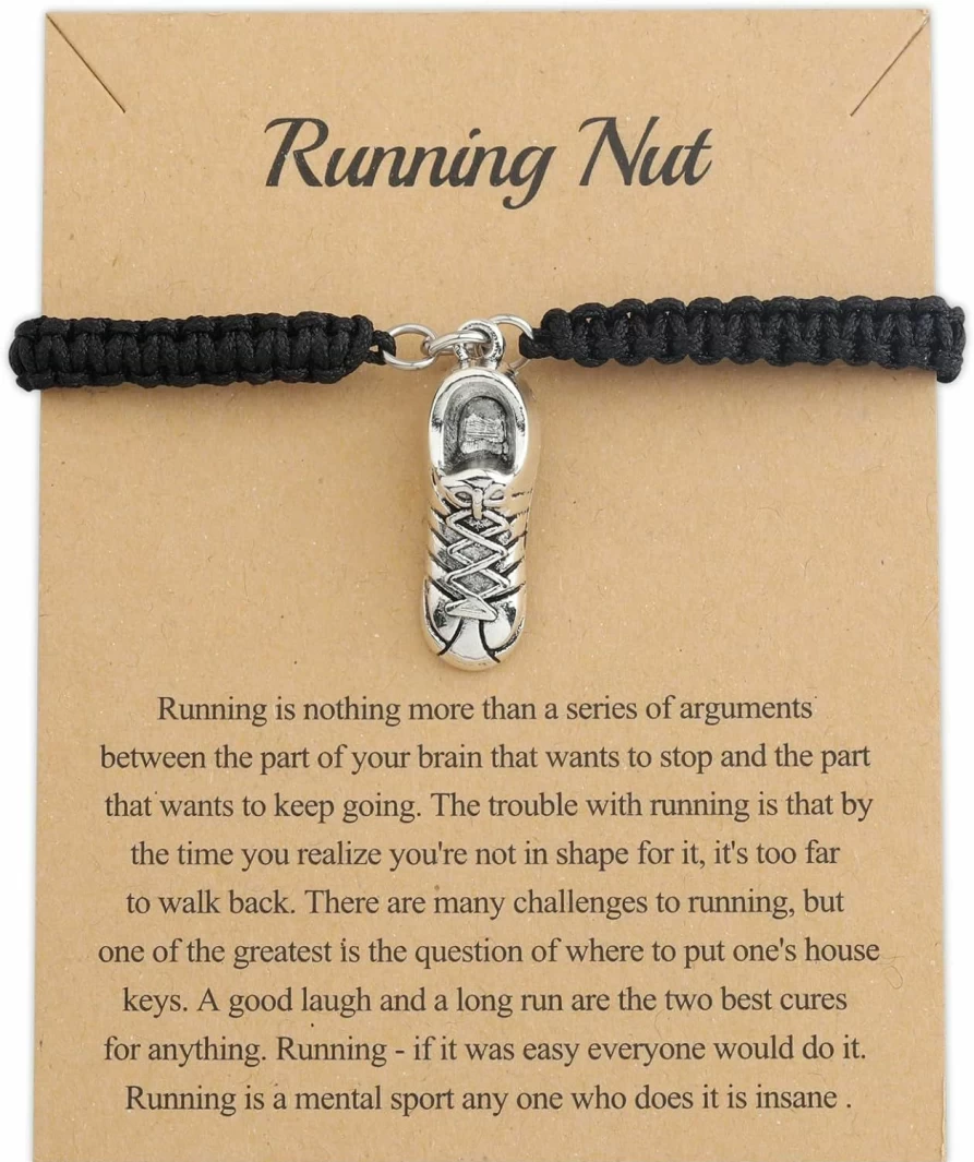 TIIMG Running Charm Bracelet - Marathon Gift for Runners, Track Coach Present, Athletic Jewelry for Fitness Lovers