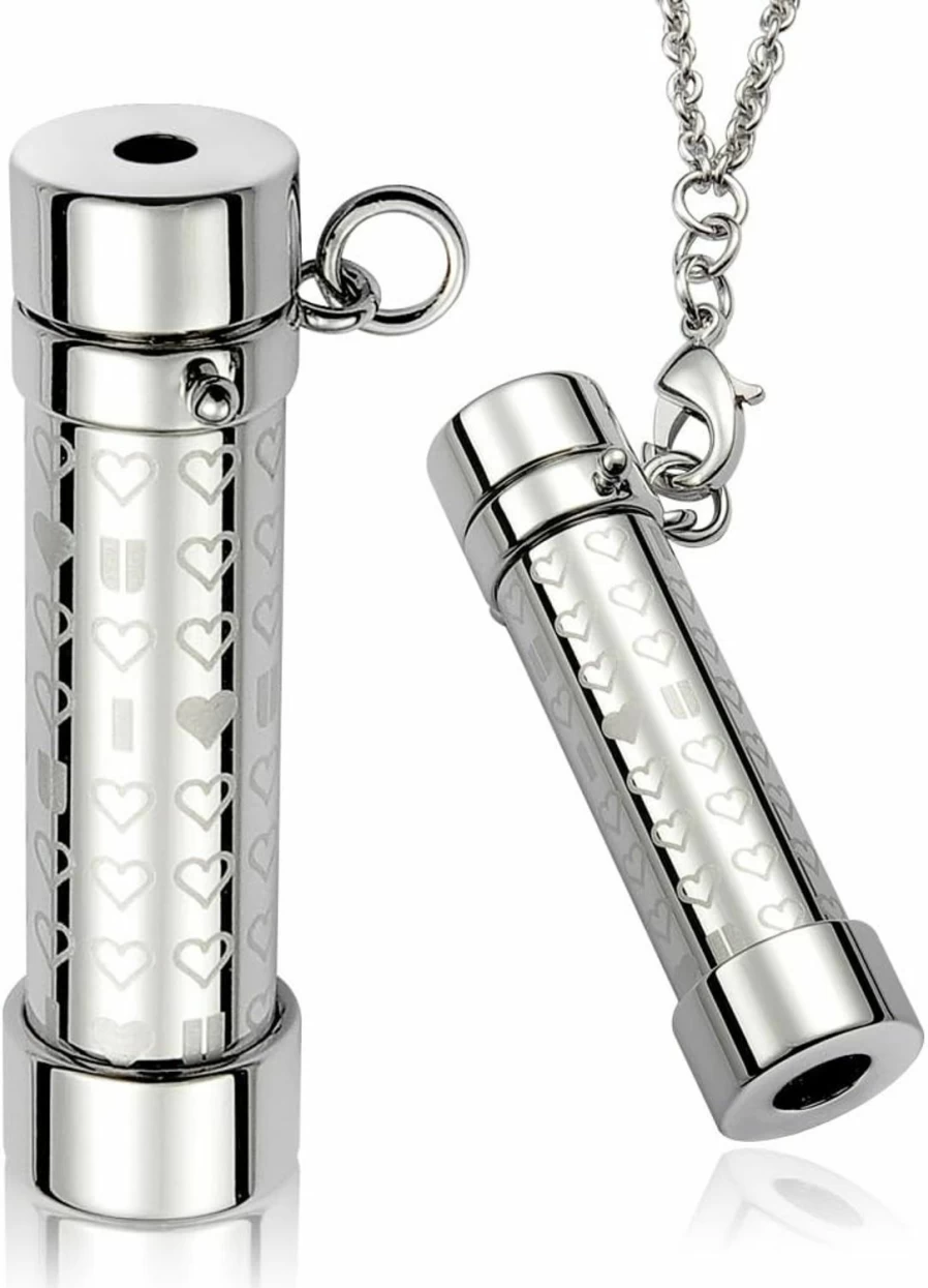 Ashley Jeweller Colorful Mini Kaleidoscope Pendant - 14K White Gold Gift for Boyfriend, Anniversary, or Romantic Occasions