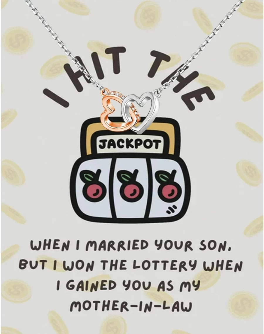 "TIIMG 'Hit The Jackpot' Mother-In-Law Appreciation Gift - Sterling Silver Necklace For Women"
