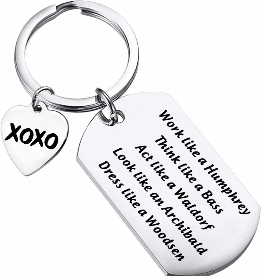 "WSNANG TV Show Inspired Keychain - Think Like A Bass, Act Like A Waldorf Gift for Fans"
