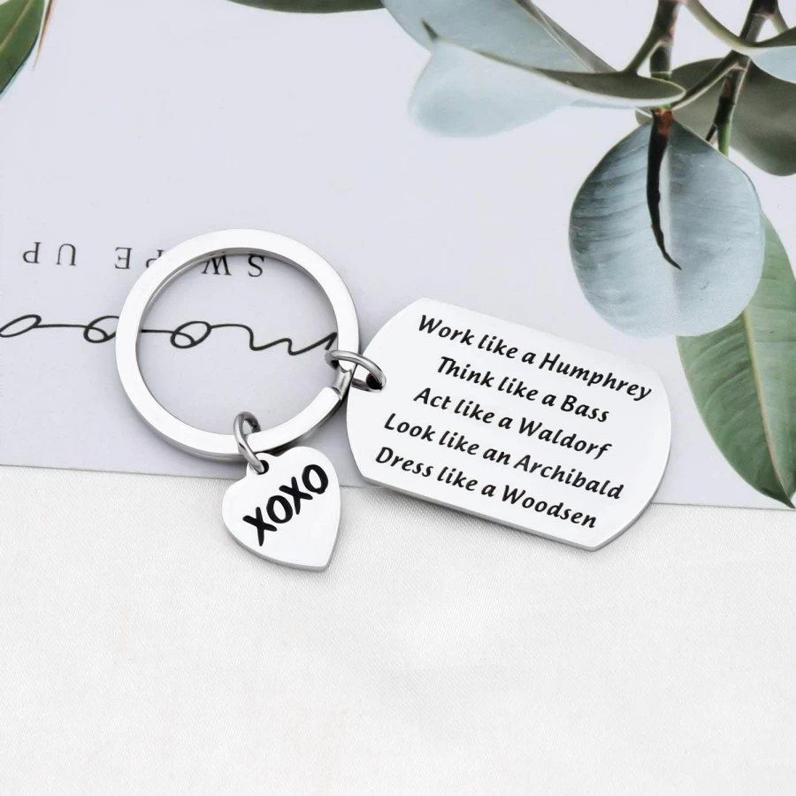 "WSNANG TV Show Inspired Keychain - Think Like A Bass, Act Like A Waldorf Gift for Fans"