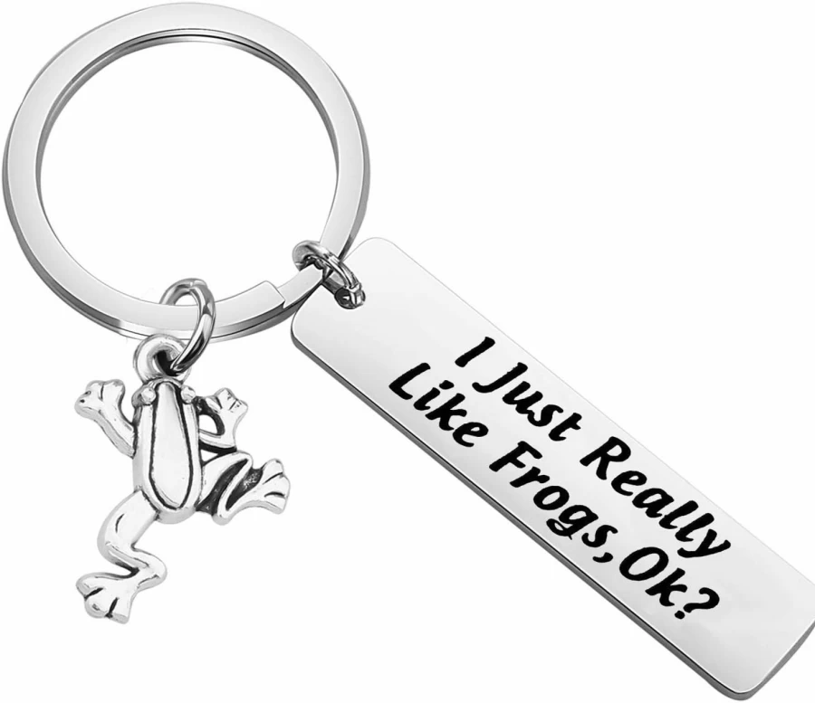 KUIYAI Frog Charm Keychain - Unique Gift for Frog Lovers, Frogs Owner Gift, I Just Really Like Frogs