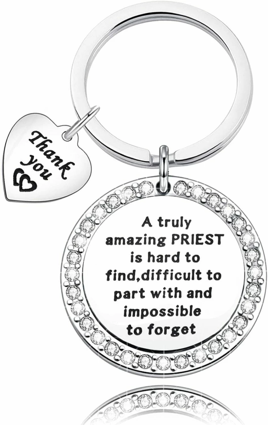 "Unique Priest Keychain - Thoughtful Pastor Gift for Religious Occasions - Preacher Jewelry for Men & Women"