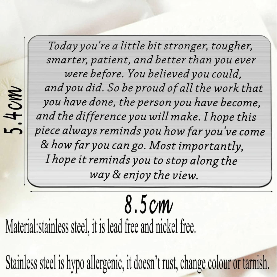 Bobauna Masters Degree Graduation Card - Stronger Tougher Smarter Wallet Insert Gift for College Grad