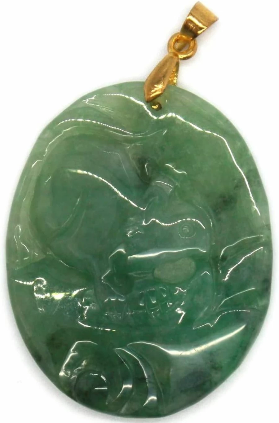"Jadeite Jade Pendant Necklace - Type A Certified Zodick Series by Jade-Collector.com"