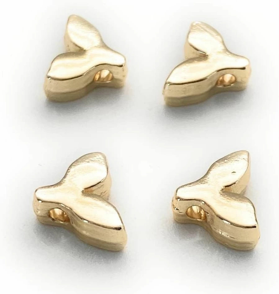 "Generic Gold Plated Brass Easter Bunny Spacer Charms - 5Pcs Set for Jewelry Making"
