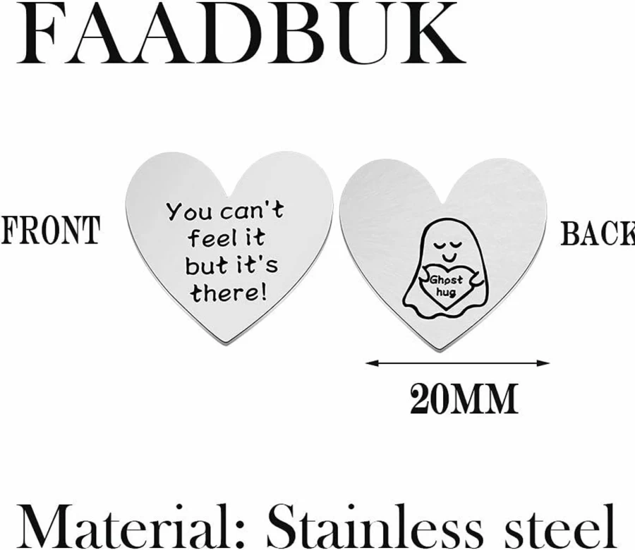FAADBUK Pocket Hug Ghost Token - Long Distance Gift for Valentine's Day, Miss You Present, Invisible Embrace Keepsake