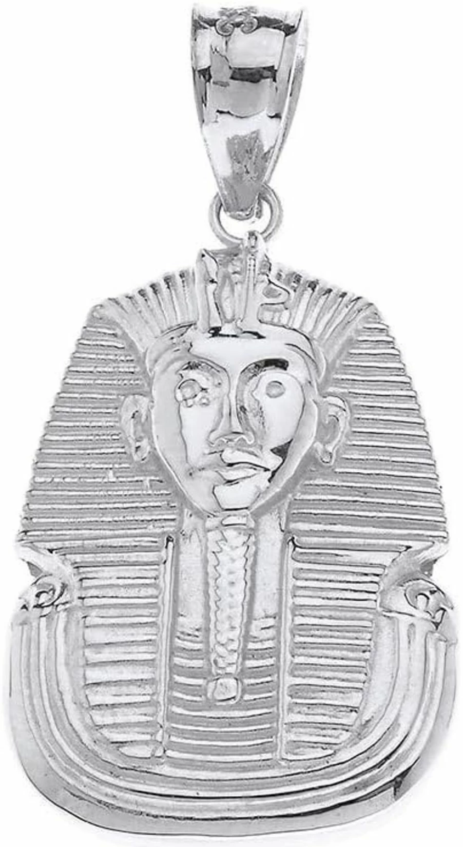 CaliRoseJewelry Sterling Silver King Tutankhamun Pharaoh Pendant Necklace