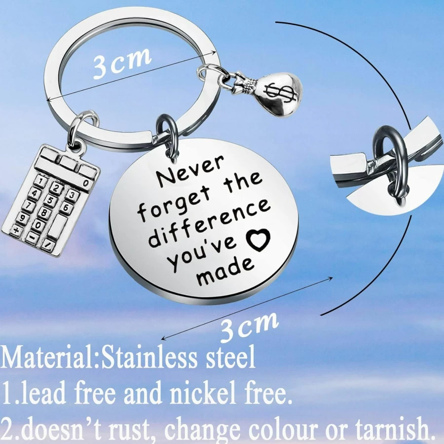 MYOSPARK CPA Keychain for Accountants - Inspirational Accounting Jewelry Gift for Professionals