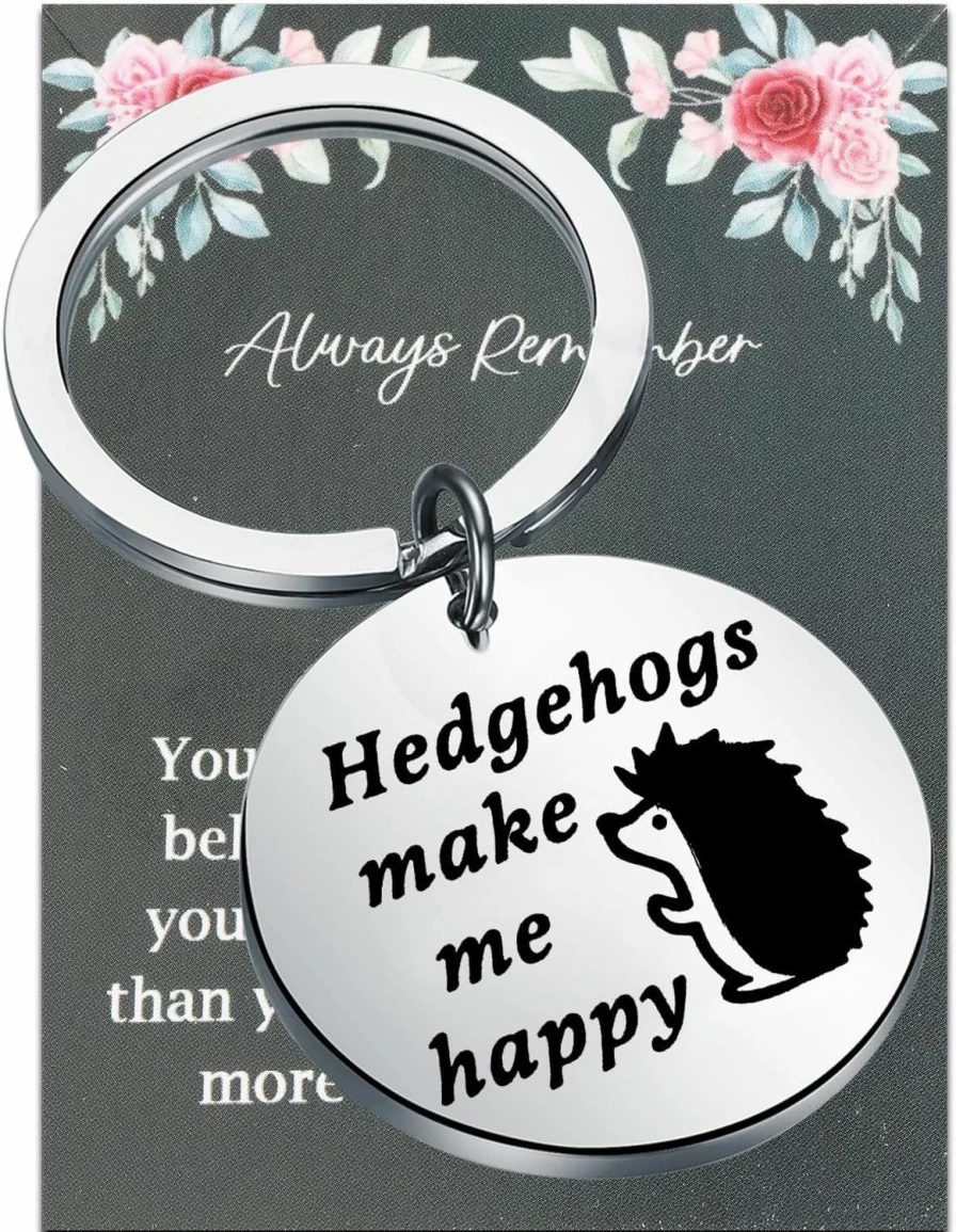 WSNANG Hedgehog Keychain - Cute Animal Keychain Gift for Hedgehog Lovers, Perfect Hedgehog-Themed Present