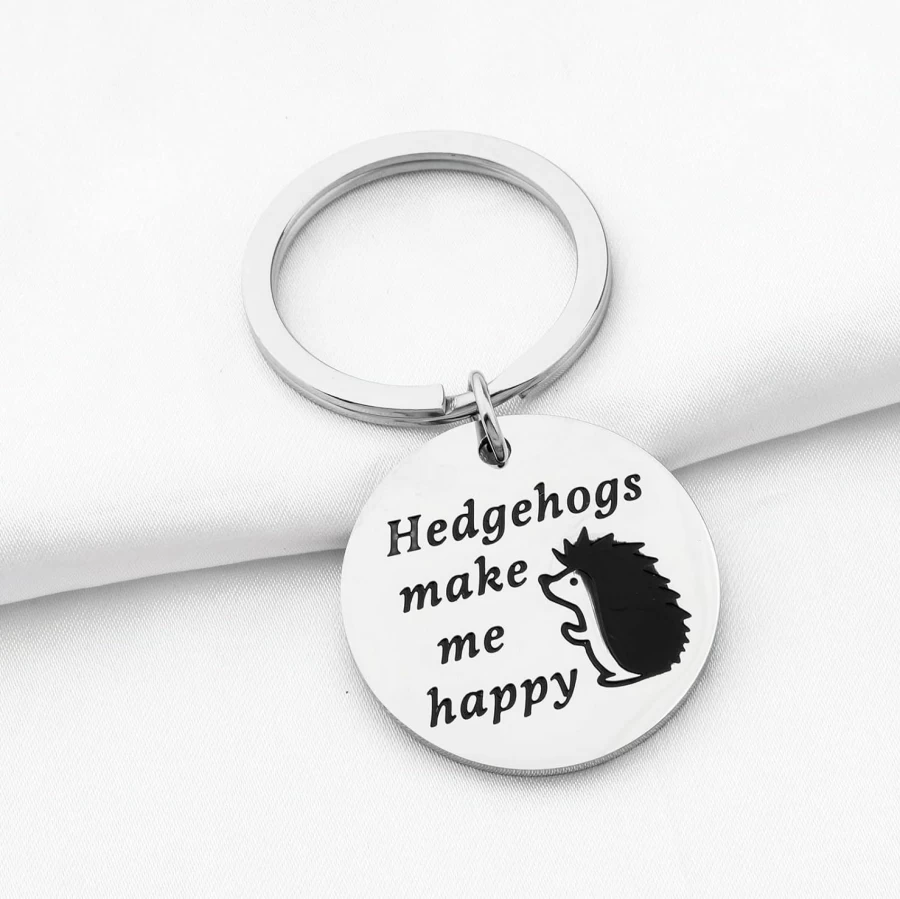 WSNANG Hedgehog Keychain - Cute Animal Keychain Gift for Hedgehog Lovers, Perfect Hedgehog-Themed Present