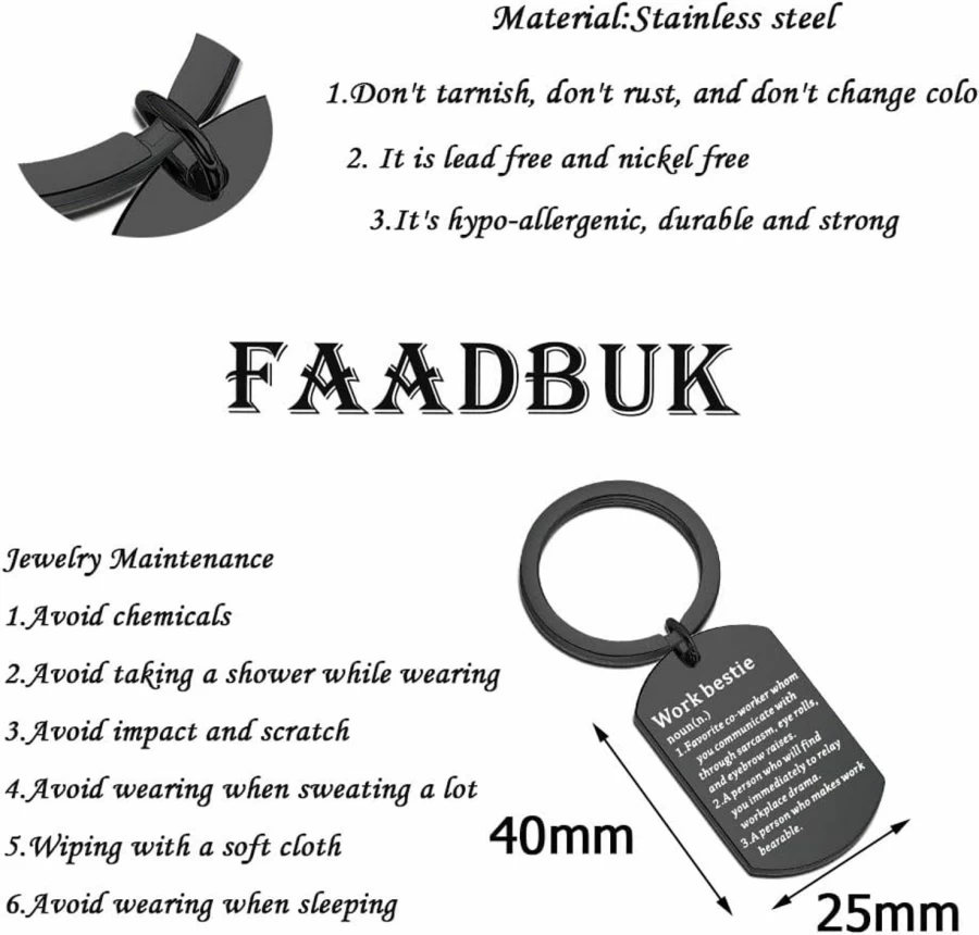 "FAADBUK Best Friend Gift for Women - Thoughtful Work Colleague, Coworker, or Office Friend Present"