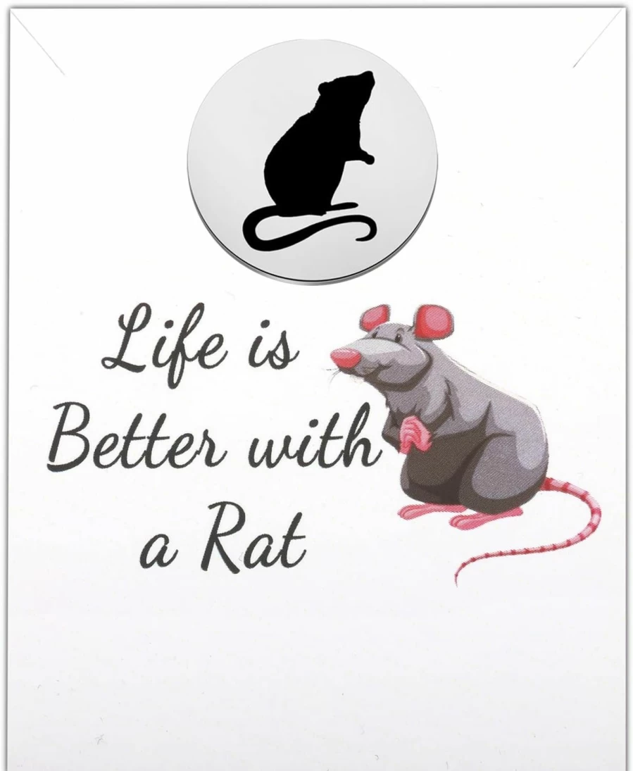 WSNANG Rat Lover Gift - Pocket Hug Token Card for Pet Rat Owners, Unique Keepsake for Long Distance Friends