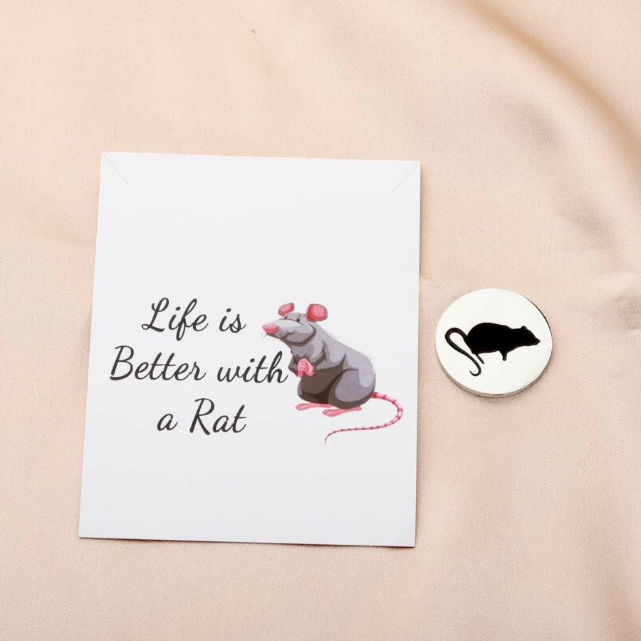 WSNANG Rat Lover Gift - Pocket Hug Token Card for Pet Rat Owners, Unique Keepsake for Long Distance Friends