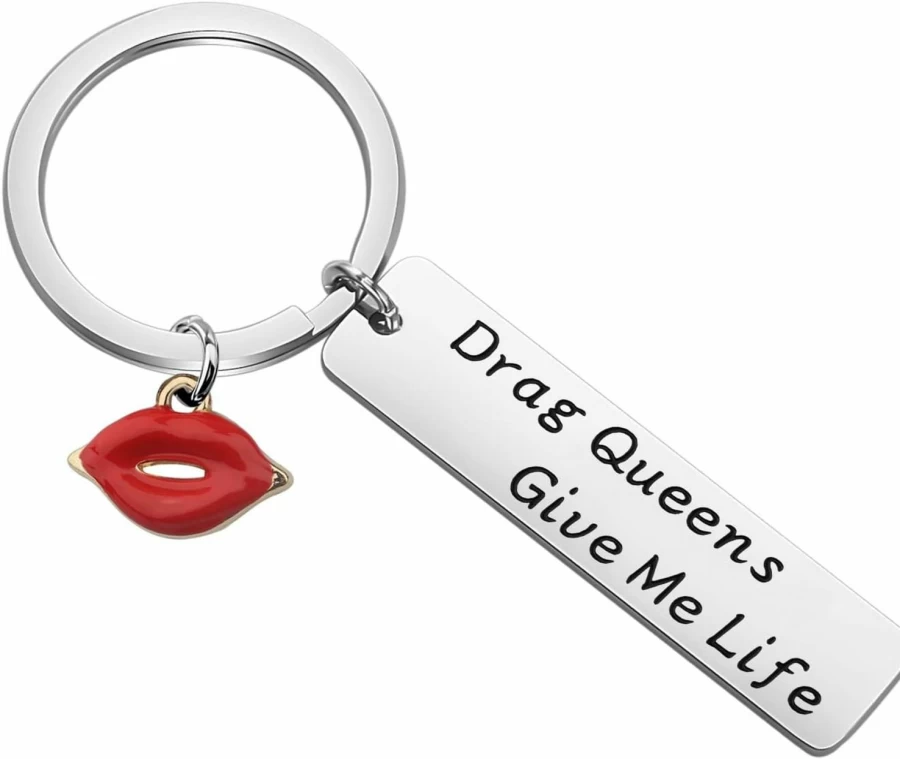 HOLLP Drag Queen Inspired Jewelry - Give Me Life Keychain Gift for TV Fans, Unique Drag Queen Accessories