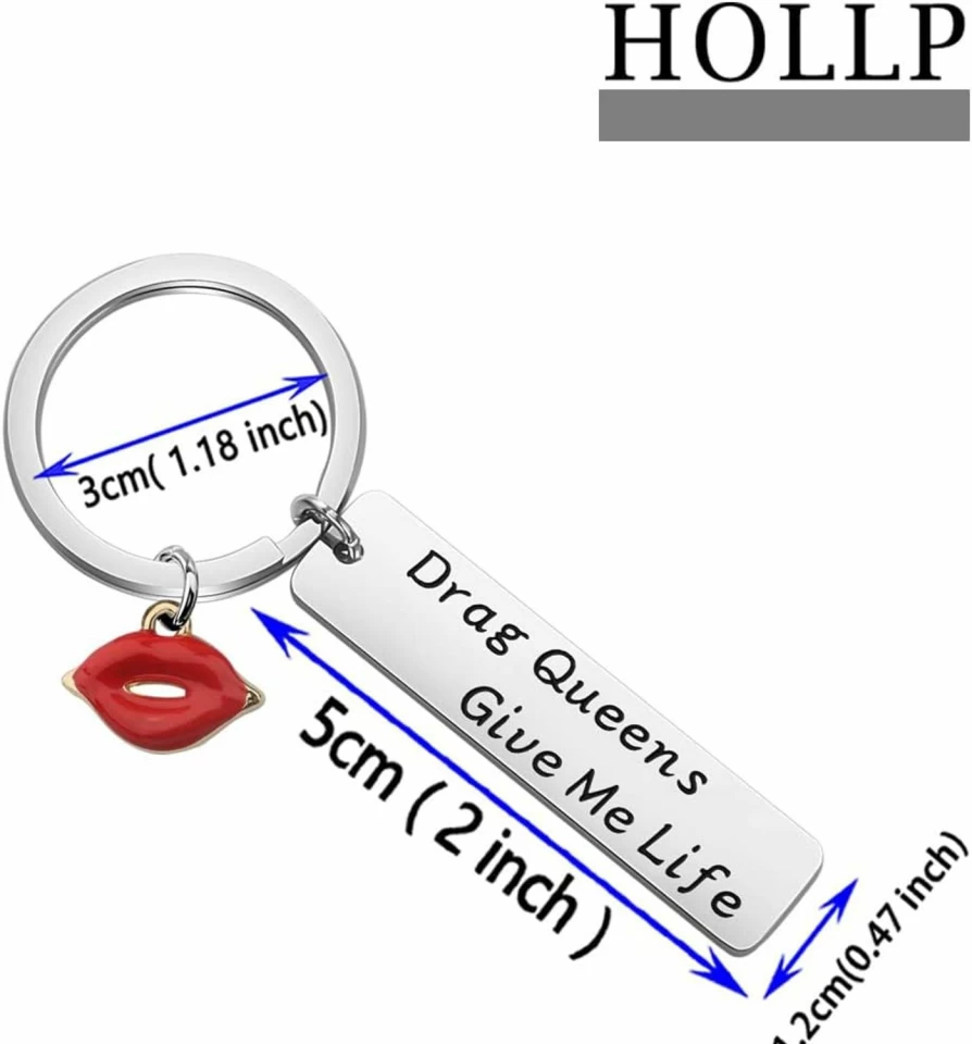 HOLLP Drag Queen Inspired Jewelry - Give Me Life Keychain Gift for TV Fans, Unique Drag Queen Accessories