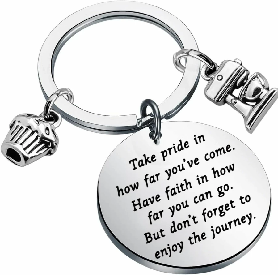 FUSTMW Baker Keychain - Inspirational Pastry Chef Jewelry Gift for Culinary Students & Baking Enthusiasts