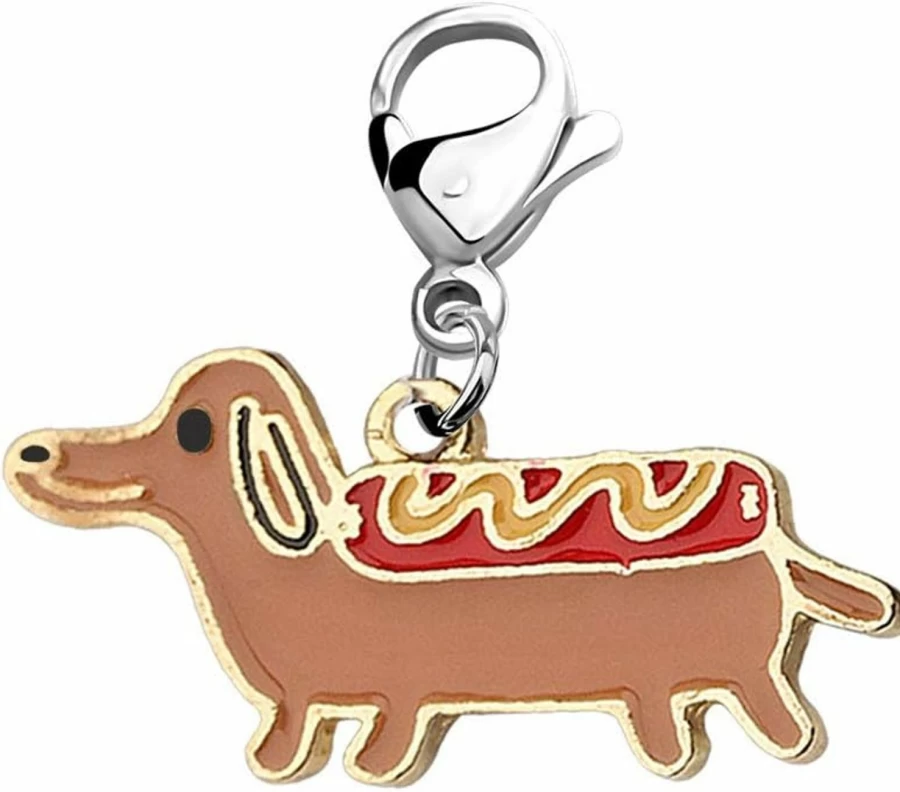 WSNANG Dachshund Lover Gift - Adjustable Dog Pendant Zipper Pull Charm with Lobster Clasp for Pet Owners