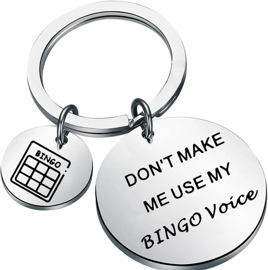 AKTAP Bi-Go Lover Keychain - Funny Gift for Bi-Go Players - Don't Make Me Use My Bi-Go Voice - Unique Novelty Keychain