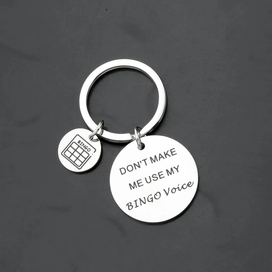 AKTAP Bi-Go Lover Keychain - Funny Gift for Bi-Go Players - Don't Make Me Use My Bi-Go Voice - Unique Novelty Keychain
