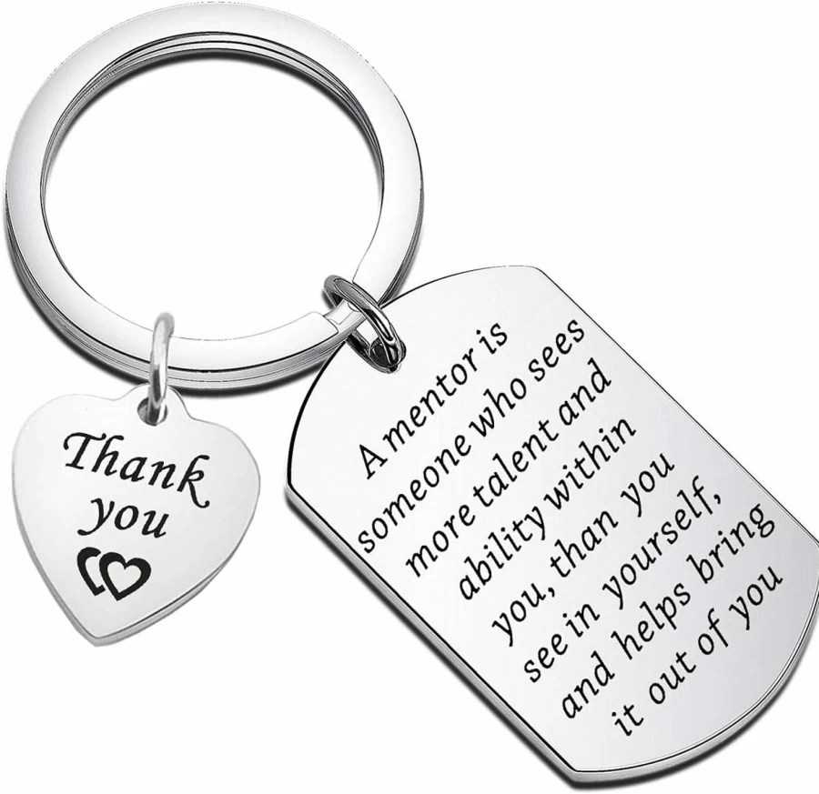 "N/C Mentor Appreciation Keychain - Thank You Gift for Boss, Leader, Coworker, or Leaving Colleague"