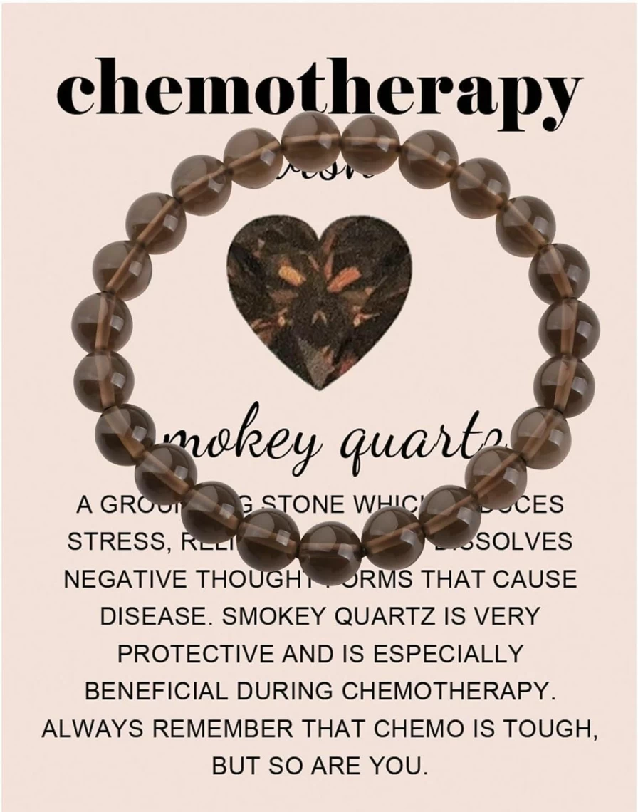 TIIMG Obsidian Bracelet for Cancer Awareness - Chemotherapy Support Gift for Patients & Survivors