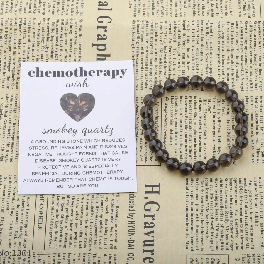 TIIMG Obsidian Bracelet for Cancer Awareness - Chemotherapy Support Gift for Patients & Survivors