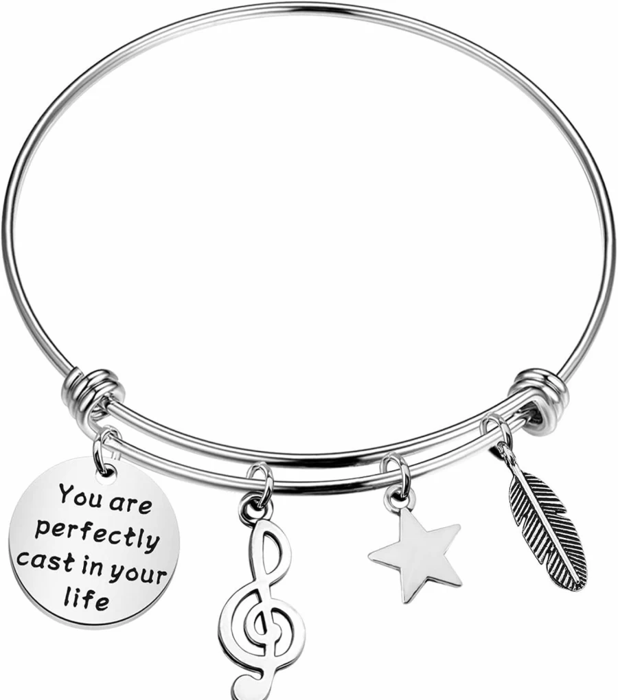 "WSNANG Broadway Musical Lyrics Bracelet - Perfectly Cast in Your Life Gift for Musical Fans"