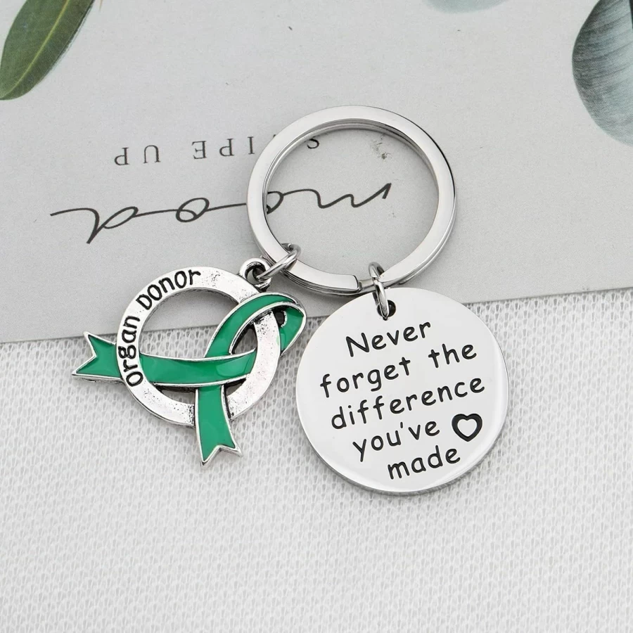 "Myospark Organ Donor Keychain - Transplant Awareness Gift for Donors, Never Forget Your Impact"