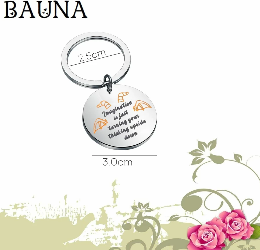 BAUNA Purple Dragon Keychain - Unique Fantasy Jewelry Gift for Creative Minds