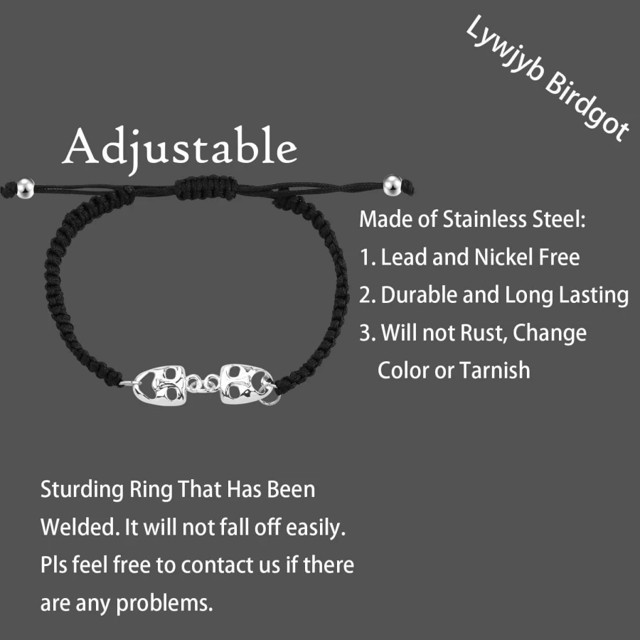Lywjyb Birdgot Broadway Musical Theatre Gift - Handmade Macrame Bracelet for Actors, Actresses, Drama Lovers
