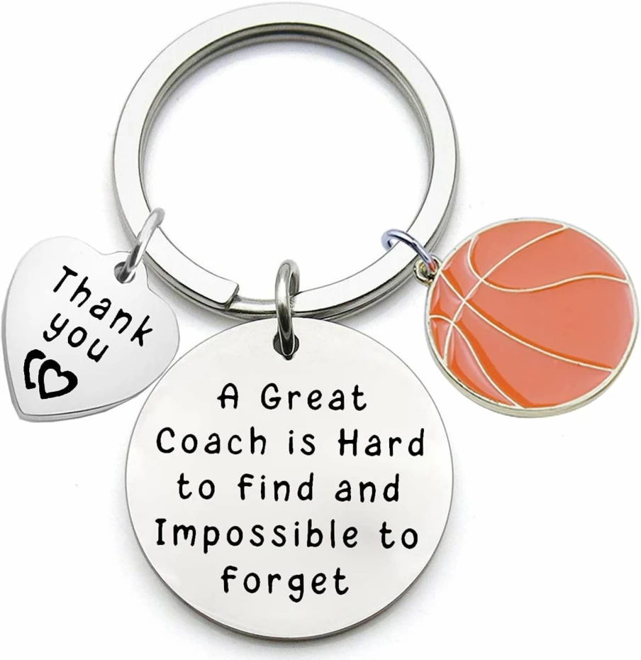 "Personalized Basketball Coach Keychain Gift – Thoughtful Present for Coaches – Great Coach Appreciation Gift"