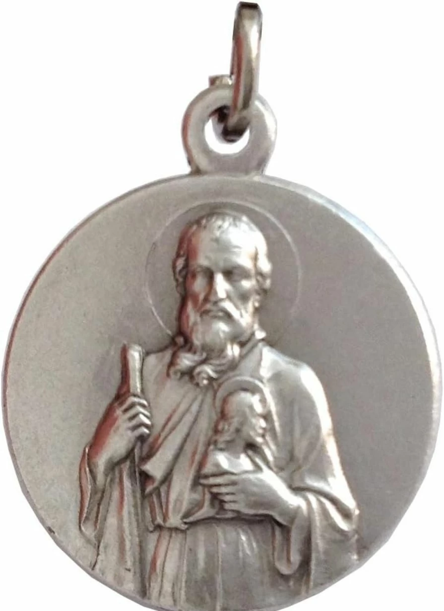 "I G J Sterling Silver Saint Jude Thaddeus Apostle Medal Chain - Patron Saint of Hope & Miracles"