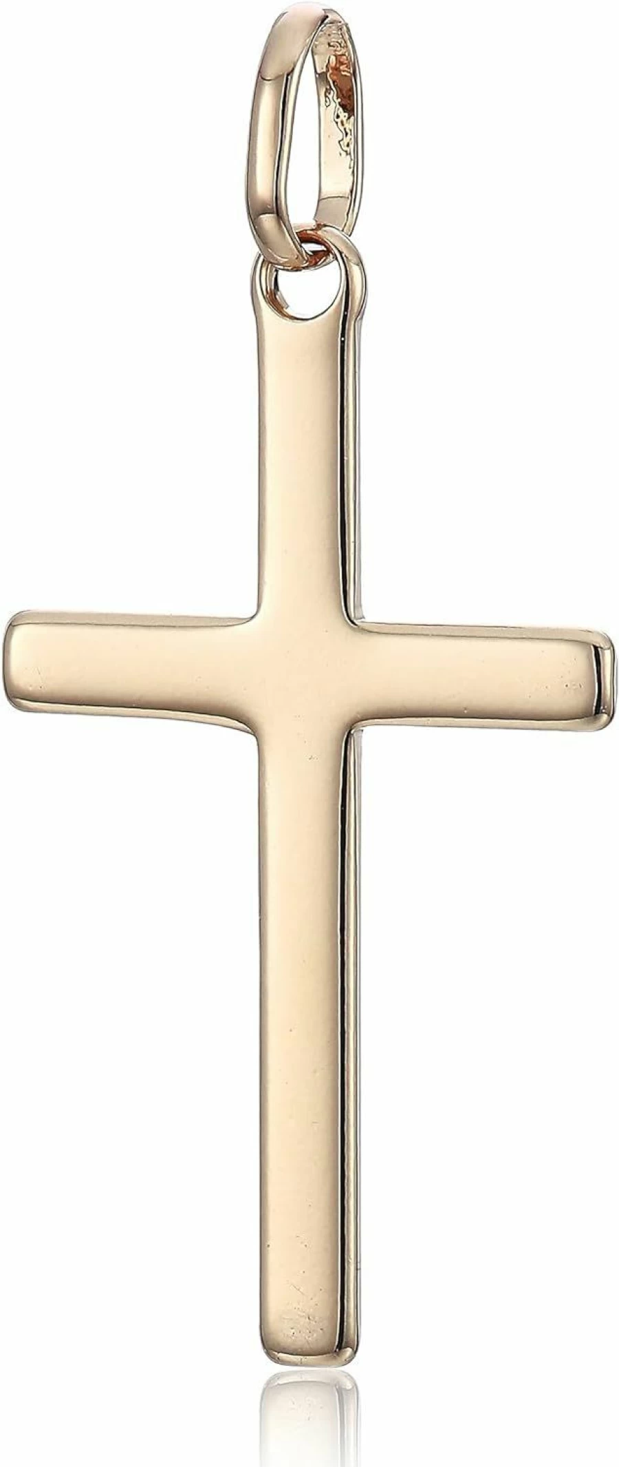 Mystigold 18K Gold Plated & 925 Sterling Silver Cross Pendant Necklace for Men and Women - Small, Medium, Large Sizes - Religious Baptism Gifts for Boys, Girls, Unisex