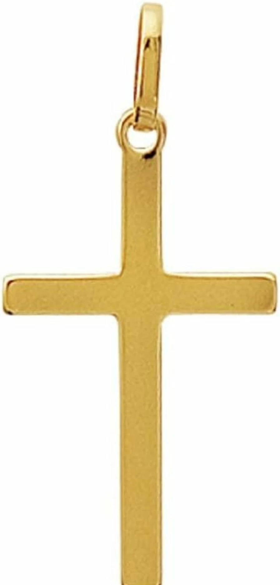 Mystigold 18K Gold Plated & 925 Sterling Silver Cross Pendant Necklace for Men and Women - Small, Medium, Large Sizes - Religious Baptism Gifts for Boys, Girls, Unisex