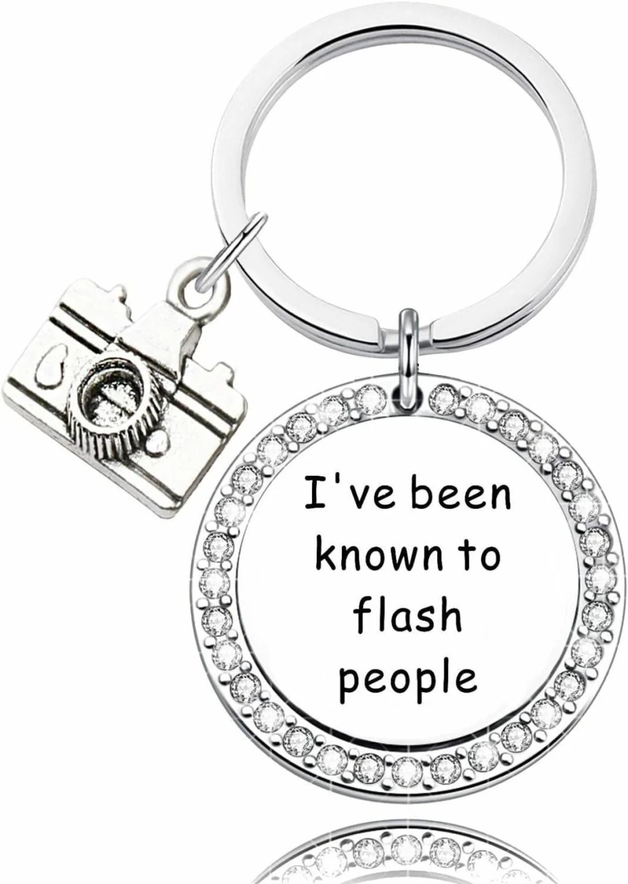 TTJHGYQO Camera Keychain - Vintage Photographer Gift with Flash Charm, Jewelry for Camera Lovers, Unique Photography Accessory