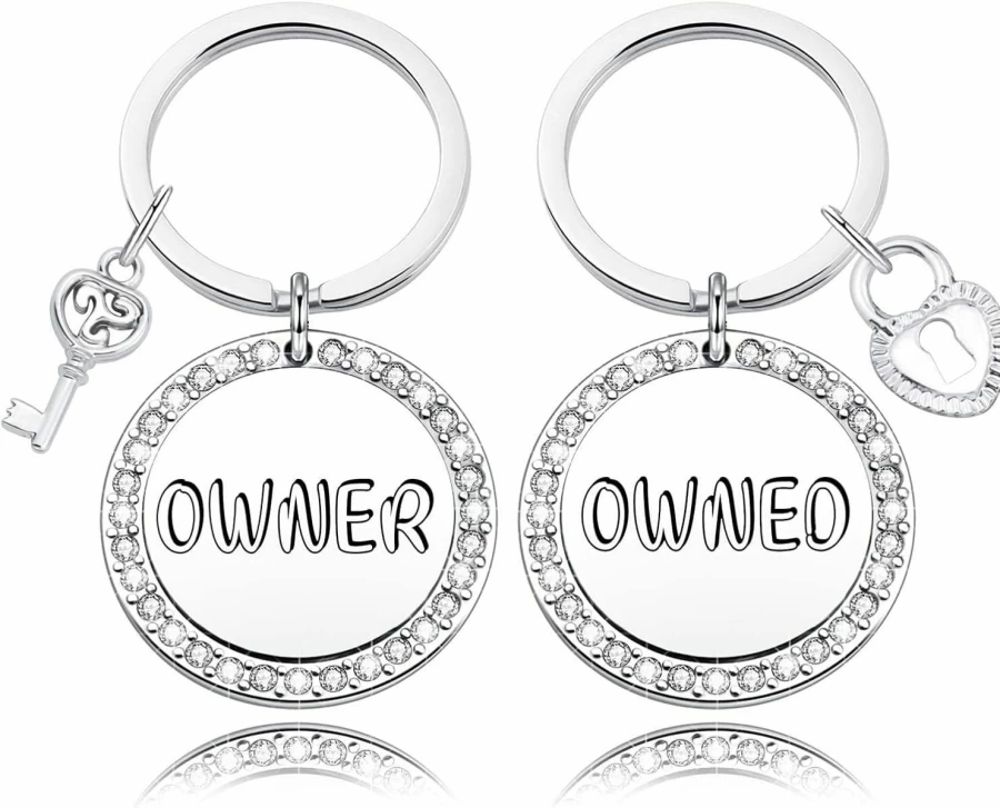 "Romantic Couple Keychain Set - His & Hers Matching Keychains for Valentine's Day, Anniversary, Christmas & Birthday Gifts for Couples"