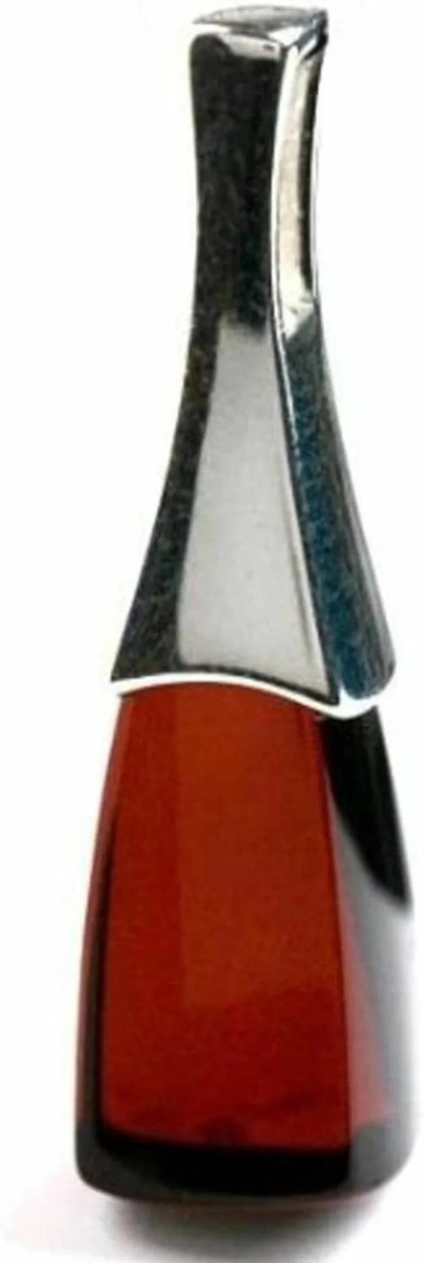 Ian & Valeri Co. Sterling Silver Black Cherry Amber Pendant - Handcrafted Rectangular Jewelry