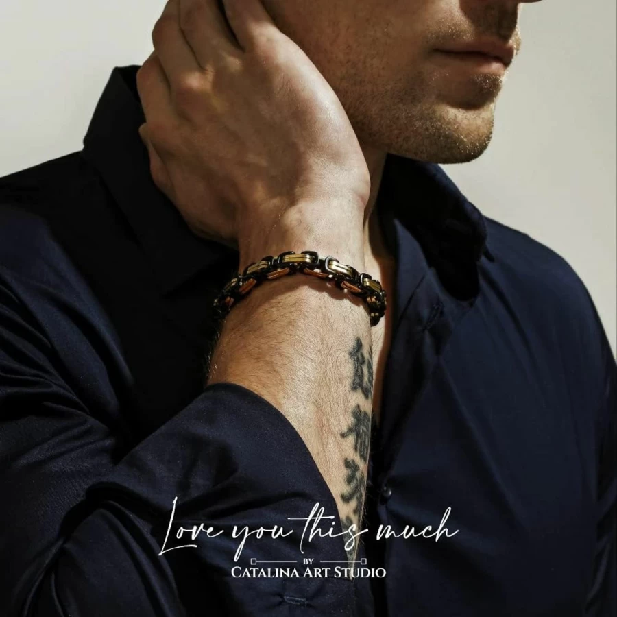 "Love You This Much Pulsera para Hijo - Regalo Sentimental de Madre a Hijo, Regalo Único de Cumpleaños, Joyería Personalizada para Niños"