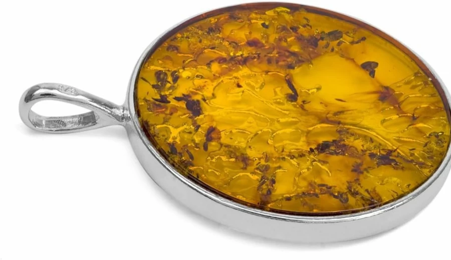 "Ian and Valeri Co. Sterling Silver Amber Tree Pendant Necklace – Handcrafted Jewelry"